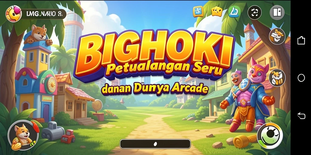 Tampilan seru gameplay BIGHOKI di dunia arcade.