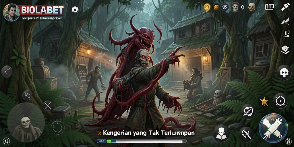 Menggambarkan gameplay mencekam di dunia gelap BIOLABET.