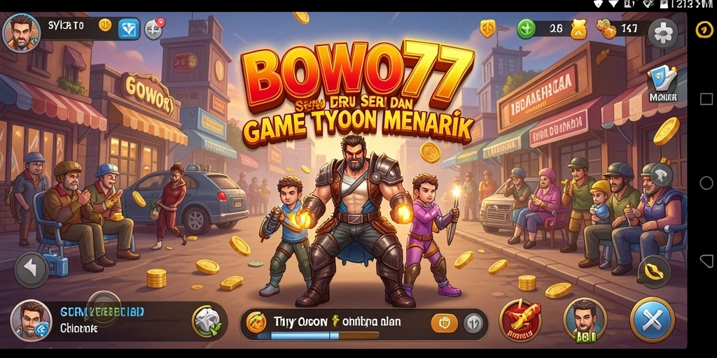 Screenshot BOWO77 menampilkan gameplay Tycoon yang menarik dan interaktif.