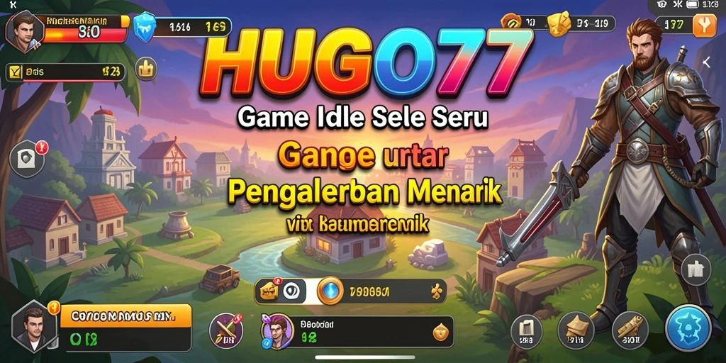 Tampilan seru gameplay HUGO77 dalam genre Idle.