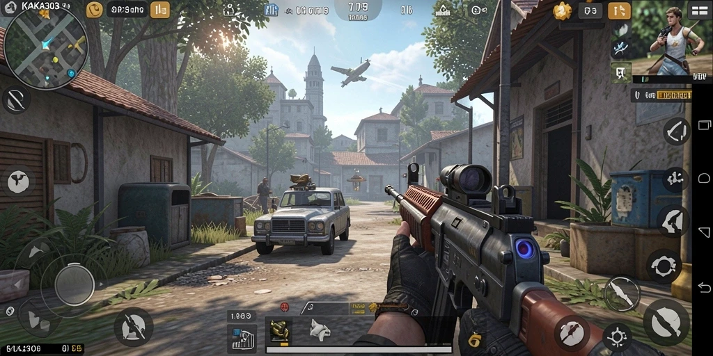 Tampilan gameplay seru KAKA303 dengan aksi tembak-menembak intens.