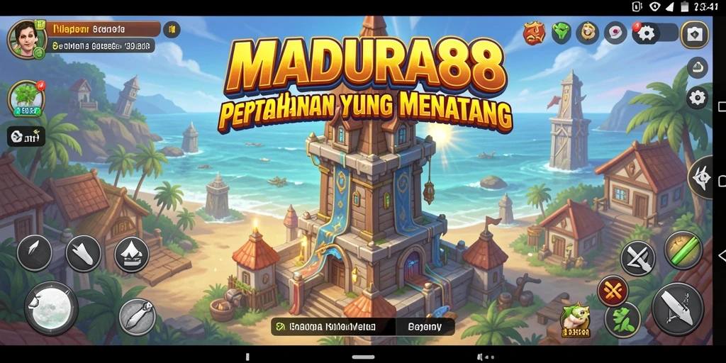 Tampilan epik gameplay Tower Defense yang mendebarkan.