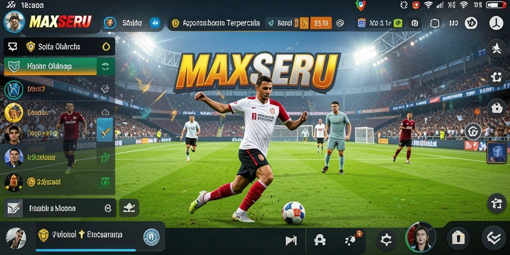 Tampilan menarik dari gameplay Sportsbook MAXSERU di aplikasi.