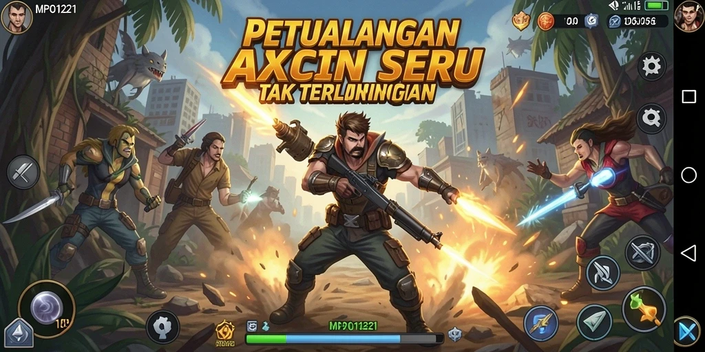 Tampilan gameplay mendebarkan di MPO1221 dengan aksi yang intens.