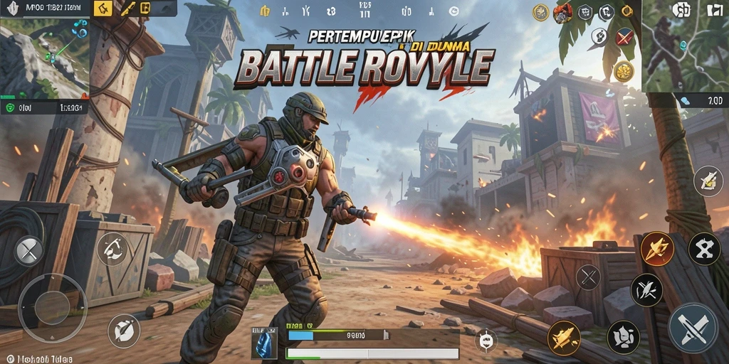Tangkapan layar MPO2121 menampilkan pertarungan intens di arena Battle Royale.