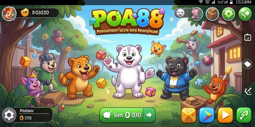 Screenshot utama menunjukkan gameplay menantang dari POA88 dengan teka-teki yang menarik.