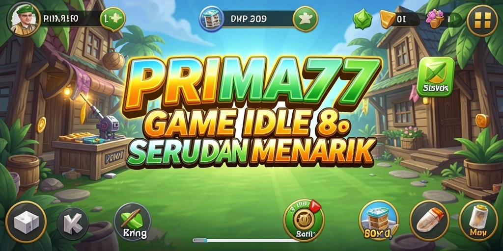 Tampilan gameplay PRIMA77 dengan karakter yang beraksi dalam mode Idle.