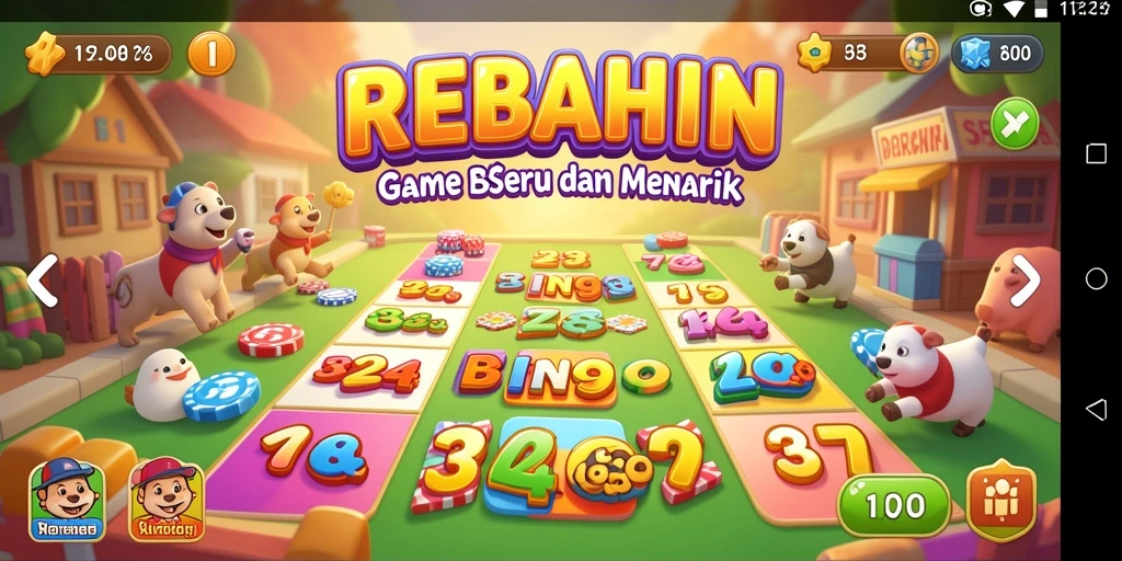 Tampilan gameplay menarik dari game Bingo REBAHIN.
