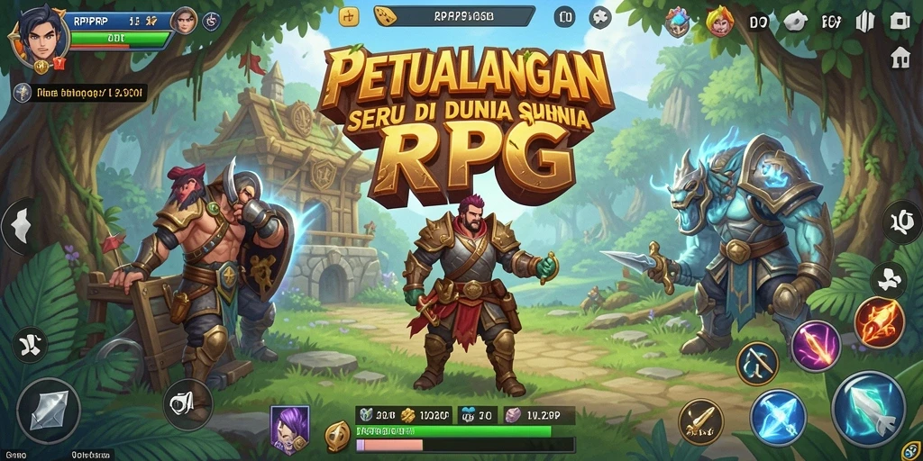 Tangkapan layar RPRPRP menunjukkan momen pertarungan epik dalam permainan RPG.