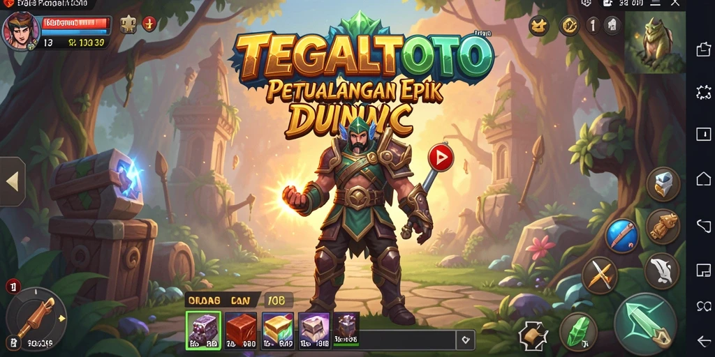 Screenshot TEGALTOTO menampilkan aksi pertarungan yang epik dalam dunia RPG.